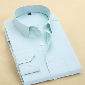 New Fashion Designer High Quality Solid Shirt Slim Fit Business Shirts