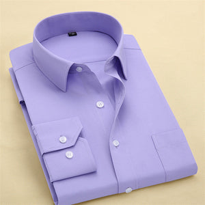 New Fashion Designer High Quality Solid Shirt Slim Fit Business Shirts