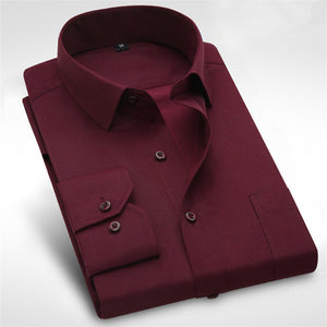 New Fashion Designer High Quality Solid Shirt Slim Fit Business Shirts