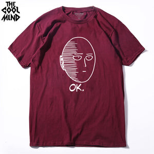 THE COOLMIND 100% cotton ANIME One Punch Man Printed T-Shirt