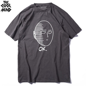 THE COOLMIND 100% cotton ANIME One Punch Man Printed T-Shirt