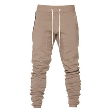 Autumn Spring Sweatpants Men Casual Sportswear Elastic Waist Full Long Cargo Trousers With Zipper Pockets Solid Color Plain 3XL