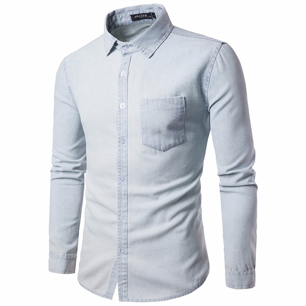 Mens Casual Long Sleeve Dress Shirts