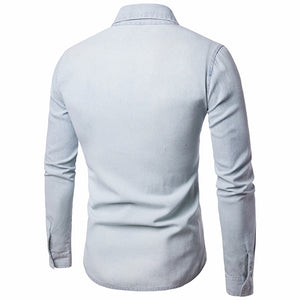 Mens Casual Long Sleeve Dress Shirts