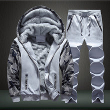 Men's Teacksuit. Warm Fleece Hoodie And Sweat Pants