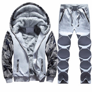 Men's Teacksuit. Warm Fleece Hoodie And Sweat Pants