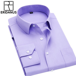 New Fashion Designer High Quality Solid Shirt Slim Fit Business Shirts