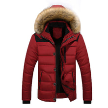 Men's Outdoor Warm Winter Thick Jacket Plus Fur Hooded Coat Jacket