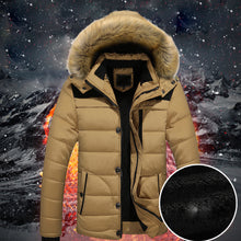 Men's Outdoor Warm Winter Thick Jacket Plus Fur Hooded Coat Jacket