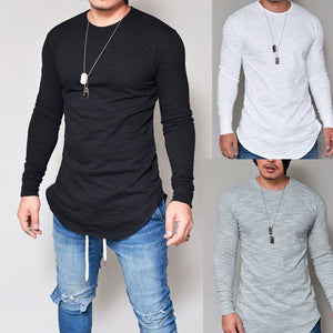 Men Slim Fit Long-Sleeve Muscle T-shirt