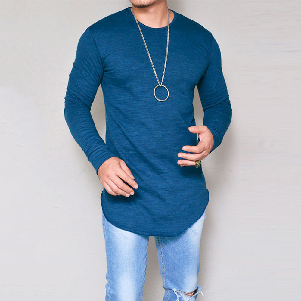 Men Slim Fit Long-Sleeve Muscle T-shirt