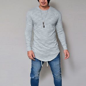 Men Slim Fit Long-Sleeve Muscle T-shirt