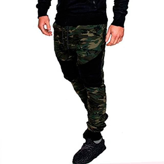 Fashion Camouflage Joggers Trousers Men Elastic Pants Casual Men's Sweatpants Male Track Pants Patchwork Slime Fit Pants Men