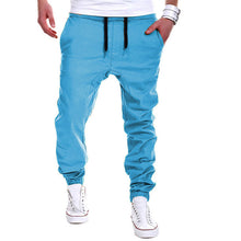 Mens Hip Hop Harem Joggers Pants 2018 Male Trousers Mens Joggers Drawstring Pockets Sweatpants Casual Long Trousers Pantolon