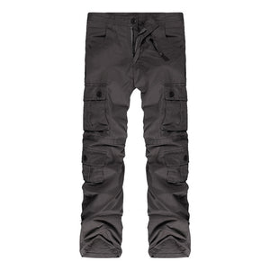 2018 Fashion Cotton Men Military Long Cargo Overall Multi-pocket Pants Work Trousers Men Baggy Sweatpants Plus Size 46 44 42 40