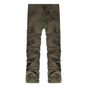 2018 Fashion Cotton Men Military Long Cargo Overall Multi-pocket Pants Work Trousers Men Baggy Sweatpants Plus Size 46 44 42 40