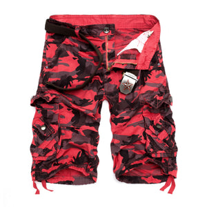 US Size 2018 New Camouflage Loose Cargo Shorts Men Cool Summer Military Camo Short Pants Homme Cargo Shorts